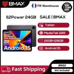 BMAX I12 Power Tablet 11.4" 2.4K IPS 90Hz Display MediaTek Helio G99 8-core 24(8GB+16GB) RAM 256GB ROM 8000mAh Type-C Android 15 Tablets 4G LTE GPS WiFi Support Dual SIM