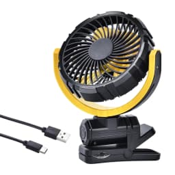 Eary Battery Powered Car Fan 2000mAh Clip On Fan for Car Visor Quiet 360° Rotate Usb Rechargeable for SUV Van Truck Accessories