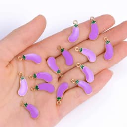 10Pcs 3D Pepper Enamel Alloy Pendant Cute Mini Red Chili Food Charm for Women's Bracelet Earrings DIY Jewelry Making Accessory