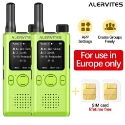 Baofeng AT1 Global Mini Walkie Talkie POC 4G/5G Network Lifetime Free Use Create Groups Unlimited Distance ALERVITES Ham Radio