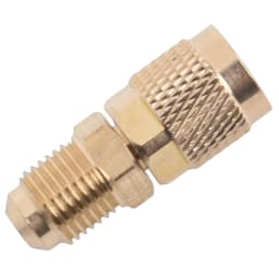 2Pcs Gold Brass Adapter Female 5/16" SAE Male 1/4" SAE Quick Coupling Tools For R410 R32 R22 Air Conditioning Adapter