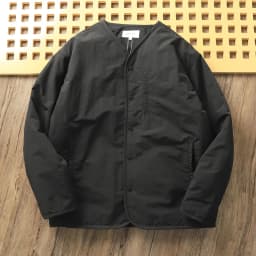 Afashion Men's Winter Thickened Cotton Jacket Lightweight Warm Retro Loose Casual V-Neck Cotton Coat Polyester Fiber Fill Regu