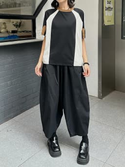 [EAM] High Elastic Waist Black Brief Pocket Casual Harem Pants New Trousers Women Fashion Tide Spring Autumn 20261DJ1385