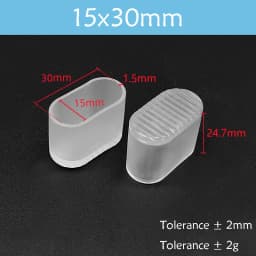 Transparent Rectangle 15-40mm Round 10-76mm Oval Chair Leg Caps Clear PVC Non-Slip Furniture Table Cover Feet Sock Protector Pad