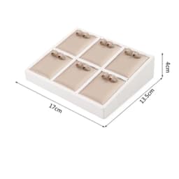 Luxurious Ring Display Stand Pu Leather Jewelry Props Ring Display Tray Earring Holder Counter Jewelry Organizer Showcase Tray