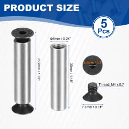 5/10pcs M4 Knife Handle Screws Hex Sink Head Stainless Steel Pocket Knife Pivot Pin Folding Knives Bolts Fasteners Blade Fixing