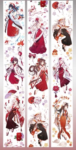 9 designs Ancient Girl Boy Landscape Shiny Washi Pet Tape Loop