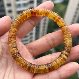 Yoowei 100% Real Amber Bracelet for Unisex Genuine Black Bead Irregular Natural Plant Medical Healing Jewelry Gift Wholesale