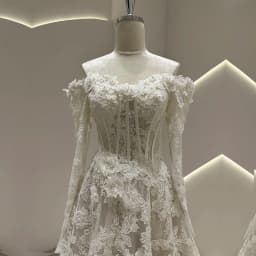SL-9576 Customized SuLi Lace Wedding Dress For Women Brides Robe De Mariee Off Shoulder Long Sleeve Custom Made Wedding Gowns