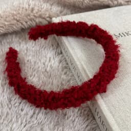 Red New Year Headbands Autumn/Winter Retro Woolen Knitting Hair Band for Woman Girls Temperament Hair Hoop Christmas Accessories