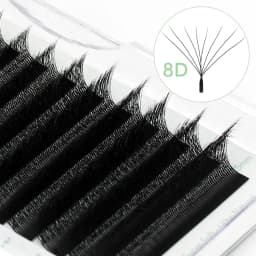 NATUHANA W Lashes Extension L LU(M) Curl Individual Mink YY Lashes 3D W-shaped Volume Fan Eyelash Extension