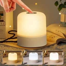 Rechargeable Led Night Light with Remote Control Touch Switch Table Lamp for Reading Bedroom White RGB Color Dimmable Portable
