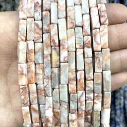 4*13MM Natural Stone Square Aventurine Tiger Eye Agates Crystal Jades Spacer Beads For Jewelry Making DIY Bracelet Accessories