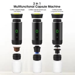 Wireless Electric Portable Espresso Coffee Machine for Home Camping Cafetera 3-in-1Capsule Powder Travel Coffee Maker Cafeteira