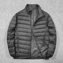 Autumn Winter Lightweight Short Cotton down Jacket Men's Casual Style Hooded Zipper Closure Thin Portable Large Size Coat