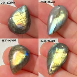 Wholesale Natural Stone Loose Beads Irregular Shape Bead Blue Purple Labradorite Cabochon 2-4Pcs/Lot