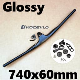 KOCEVLO MTB CARBON Handlebar Negative 17° 50-90MM For Efficient Integrated Handlebar For MTB (XC, Marathon)  740MM