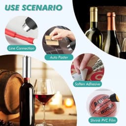 Portable PVC Capsule Heat Shrinker, Adjustable Handheld Heat Shrink Gun Wine Bottle Wrap Machine,Shrinking Sealing Machine