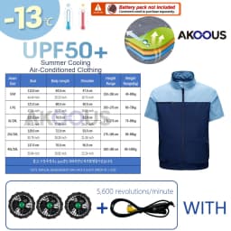 12V/5V USB Men Summer Half Sleeve Air Conditioning Clothes Fan Cooling Jacket High Temperature Outdoor Fishing Wear