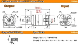Nema23 Nema34 Planetary Gearbox Step-down Gearbox Motor Reducer Less 7 Arcmin for Stepper Motor 60/80/90 400W 750W Servo