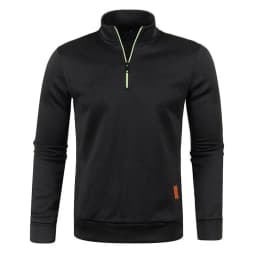 Men's Knitted Sweatshirts Casual Thicker Half Zip Pullovers For Male Hoody Man Solid Color Turtleneck Sweater Coats BSD-ZW118