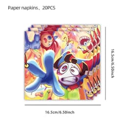 New The Amazing Birthday Party Decorations Digitaled Circus Tableware Set Plates Banner Tablecloth for Baby Shower Supplie Gifts