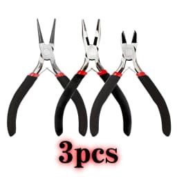 8pcs/set,2pcs/set Blck Making Tool Set, Includes Round Nose, Pointed Nose, and Wire Cutters, Non-Serrated Pliers for Beginners