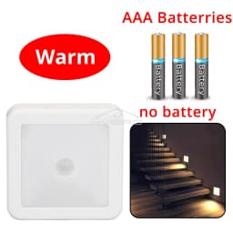 LED Night Light Smart Motion Sensor Battery USB Charging Operated Bedside Lamp Living Room Hallway Pathway Toilet Home Lighting
