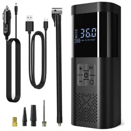 Upgraded Version Car Air Pump Cordless Portable Tire Inflator Mini Tyre Inflator 12V Car Air Compressor with Pressure Gauge