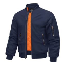 MAGCOMSEN Jacket Men Warm Zip Up Winter Padded Coat Casual Baseball Jackets Pilot Windbreaker Varsity Jackets