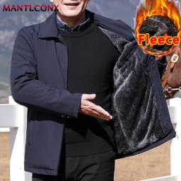 Thick Fleece Jacket Men Windproof Men's Winter Coat Blazer Autumn Winter Warm Men's Jacket Windbreak Casual Business Coat L-3XL