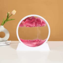 3D Sandscape Moving Sand Art Picture Round Glass Deep Sea Hourglass Quicksand Craft Flowing Sand Painting Office Home Decor Gift