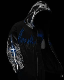 Breathedivinity Fitness Loose Printed Circle Pattern Full-Closure Zippered Hooded Sweatshirt