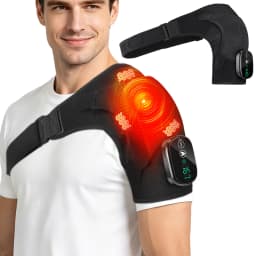 Electric Shoulder Heating Pad 3 Modes Vibration Shoulder Knee Elbow Relax Belt 2 In1 Hot Compress Massager