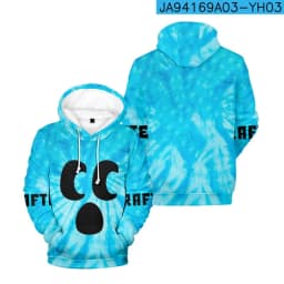 4 To 14 Years Kids Hoodies Craftee Face 3D Printed Hoodie Sweatshirt Boys Girls Anime Cartoon Brand Jacket Coat Children Clothes