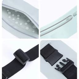 Ultra Slim Running Belt Bag 3 Pocket Reflective Water Resistant Waist Pack Adjustable Sports Phone Holder for Men Women