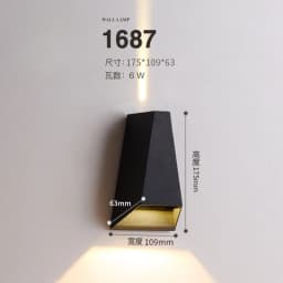 Round Square Modern Wall Lights Garden Porch Ip65 Waterproof Up Down Lighting Outdoor Led Bedroom Lamp Wall Decor