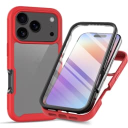 360 Full Body Protection Armor Clear Phone Case For iPhone 17 16 15 14 13 18 Pro Max Air 16e Plus Front Screen Shockproof Cover