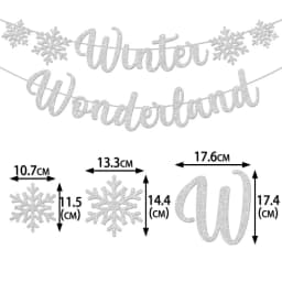 Snowflake Hanging Decorations Birthday Flag Christmas Snowflake Hanging String Winter Carnival Ice Snow Theme Party Background