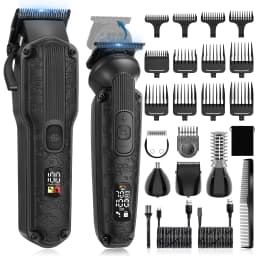 Sccttmon 2pc Retro Hair Clipper Barber Electric Trimmer Multi-Function Oil Head Carving Beard Shaver Hair Removal Device Set