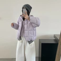 2026 Winter New Solid Color Long-sleeved Cotton Jacket Women's Fashion Versatile Hooded Bread Loose Korean Version Thick Coat