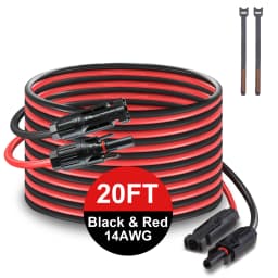 MHPOWOS 3.5/6M Solar Panel Extension Cable 14AWG Solar Extension Cable Kit With Female Male Connectors For RV Spower Station