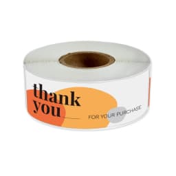 120pcs Rectangle Thank You For Your Order Sticker for packaging Stationary Stickers Roll Black Pink Transparent Thank you labels