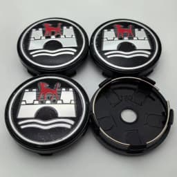4pcs 60MM Clips 56MM Wolfsburg Logo Emblem Car Wheel Center Caps Rim Hubcaps Cap Wheels Hub Dust Cover Replace Car Accessories