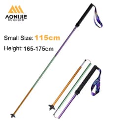 AONIJIE 2pcs Trekking Poles Folding Walking Stick Quick Lock Hiking Cane Carbon Fibers Adjustable Ultralight Walking Pole