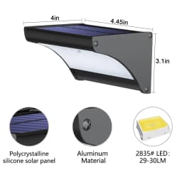 60/48Led Outdoor Solar Wall Light Solar Flood Lights Motion Sensor Waterproof Wall Lamp Metal Housing 1100LM for Garden Lighting