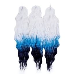 FREEDOM Synthetic Braiding Hair Extensions Deep Wavy 24 inch Long Curly Braids Hair Ombre Brown Rainbow Twist Crochet Hair