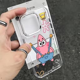 Fun S-SpongeBobs Pinch Butt Phone Case For iPhone 17 16e 16 15 14 13 12 11 mini Pro Max X XR XSMAX 8 7 Air Plus Clear Soft Cover