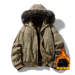 Thick Parka Winter Fur Hood Warm Tactical Bomber Coats Winter Male Multiple Pockets Warm Parkas Quality Man Casual Chaquetas