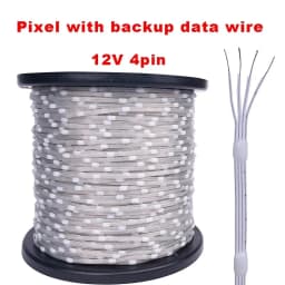 12V WS2815 4pin Backup Data Line Signal Break-point Continuous Transmission RGBIC Dreamcolor Seed Pixels Fairy String Lights